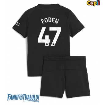 Manchester City Phil Foden #47 Echipament de Fotbal Replică 2025-26 Copii Deplasare (+ Șorturi)